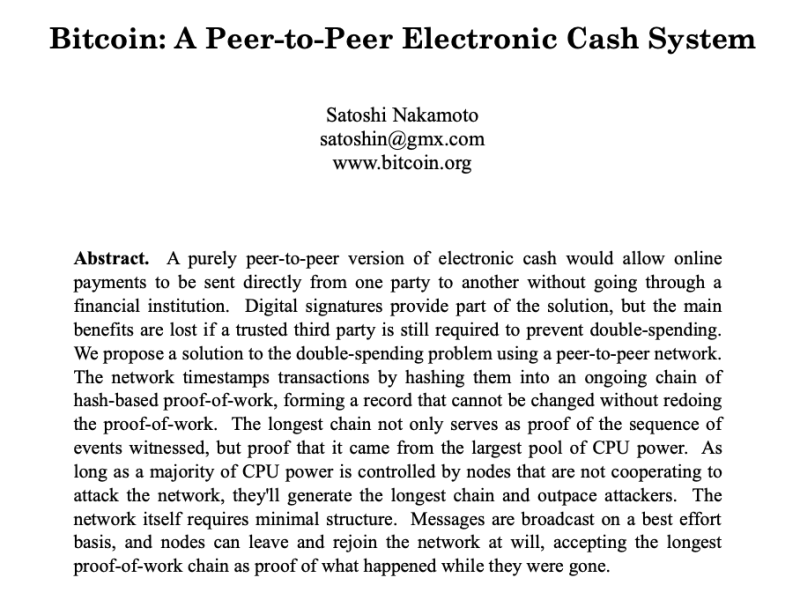 15th Anniversary of Bitcoin: A Peer-to-Peer Electronic Cash&nbsp;System!